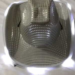 Blinking Lighted rim cowboy hat💜